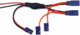 Powerkabel 4 servo's Futaba 2x Y-blok silicon 0,5mm 59288