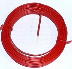 Draad massief 1 aderig 0,5mm  ROOD 10 meter rol 50510