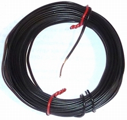 Draad massief 1 aderig 0,5mm  ZWART 10 meter rol 50511