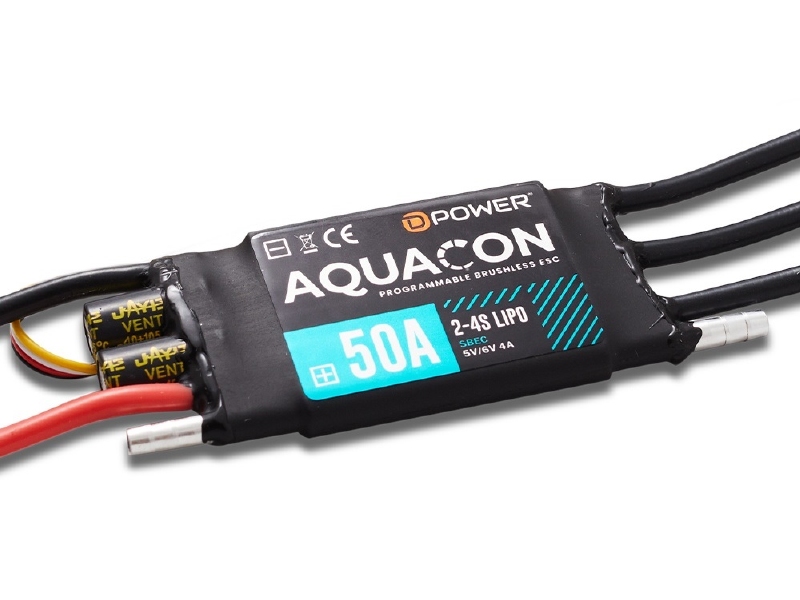 D-Power AQUACON 50A S-BEC Brushless voor schepen Watercooled