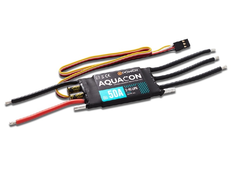 D-Power AQUACON 50A S-BEC Brushless voor schepen Watercooled