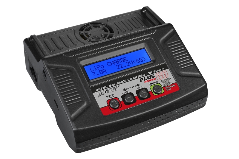 Rc Plus Power Plus 80 Charger  AC-DC 80 Watt RC-CHA-212