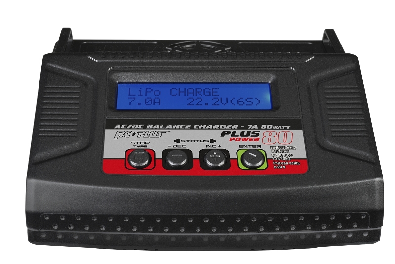 Rc Plus Power Plus 80 Charger  AC-DC 80 Watt RC-CHA-212