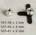 Raboesch Roer arm, inzet 3mm T-vorm 20mm nr. 107-39 Envelop
