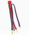 Graupner 3041.T silicon adapterkabel Dean T plug 4mm/2mm Envelop