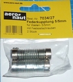 Aandrijf koppeling met veer-as 5/5mm VE2 stuks 7034/27 Envelop