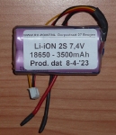 Accu 7,4V Li-Ion 3400mAh XT30 Huina 1580 and 1583 Envelop